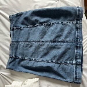 Free people denim mini skirt